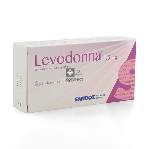 Levodonna 1,5mg Sandoz Comp 1 X 1,5mg