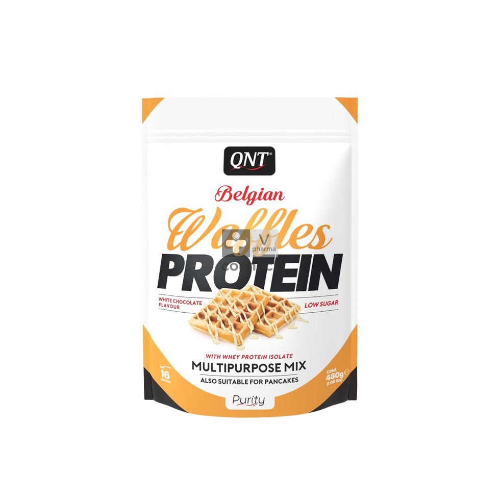 Qnt Belgian Waffles Protein White Chocolate 480 g