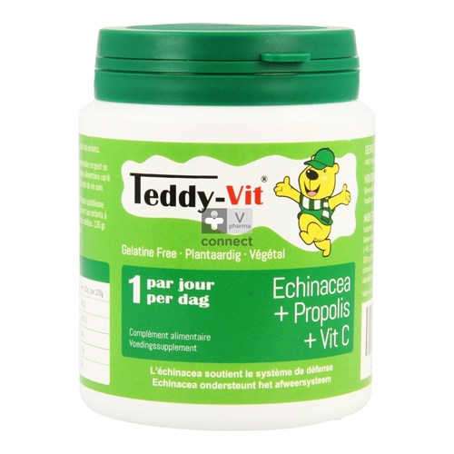 Teddy Vit Kids Echinacea + Propolis + Vit C Gommes Oursons 50 Pièces