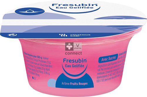 Fresubin Eau Gélifiée Sucrée Fruits Rouges 125g 1 Pièce