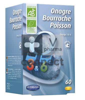 Orthonat Onagre-Bourrache-Poisson 60 Capsules