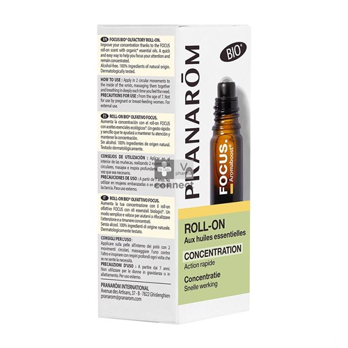 Pranarom Aromaboost Roller Focus Bio 5 ml