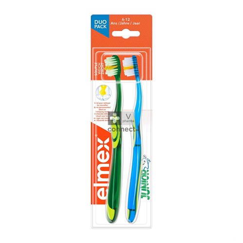 Elmex Brosse à Dents Junior 6-12 Ans Souple Duopack