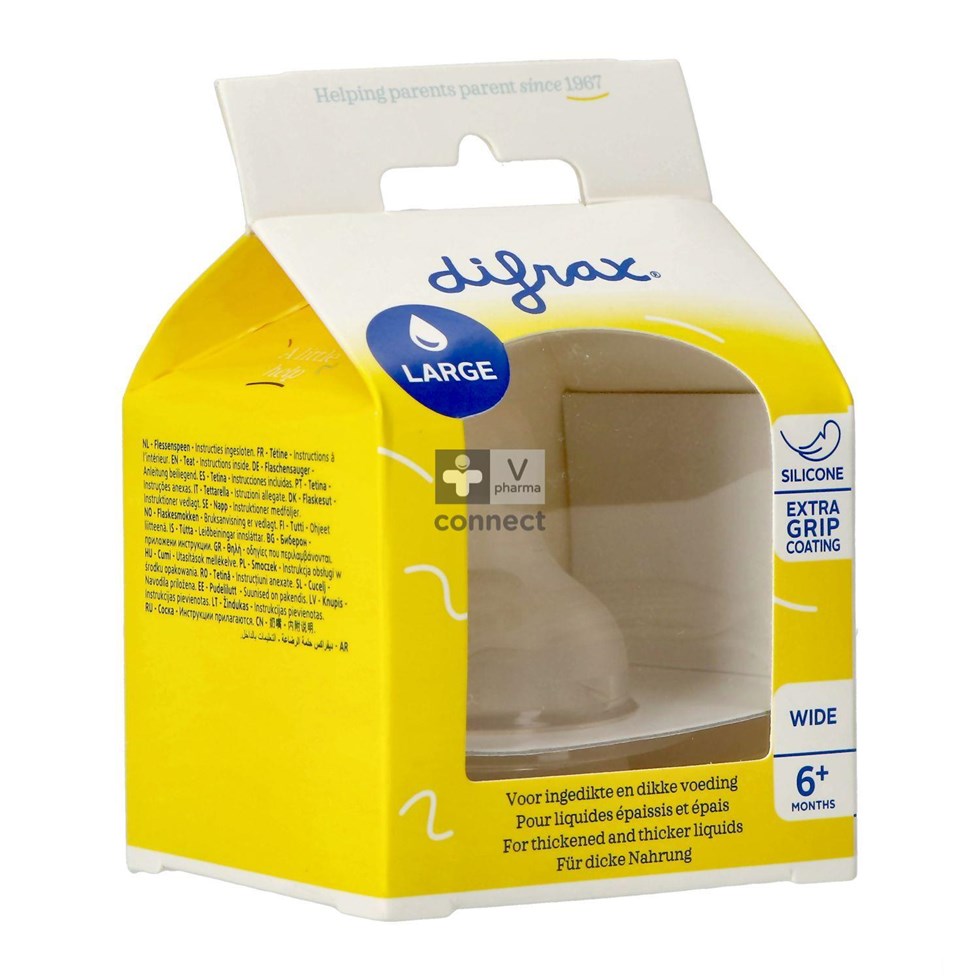 Difrax Flessenspeen Natural Wide Large 678