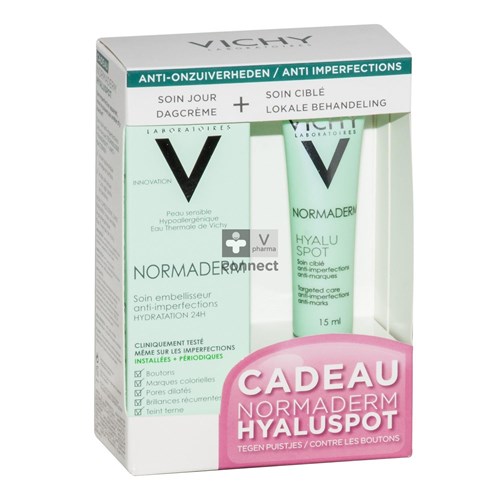 Vichy Normaderm Soin Embellisseur Anti Imperfections 50 ml + Hyaluspot 15 ml Gratuit