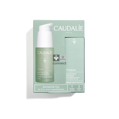 Caudalie Coffret Vinopure Sérum & Stop Bouton