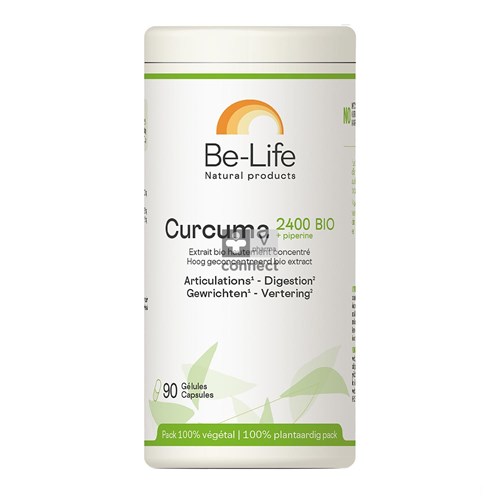 Be-Life Biologische kurkuma + piperine 90 capsules