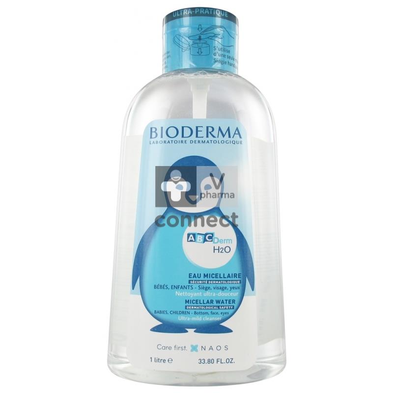 Bioderma Abcderm H2o Micel.water1l Doseerpomp -30%