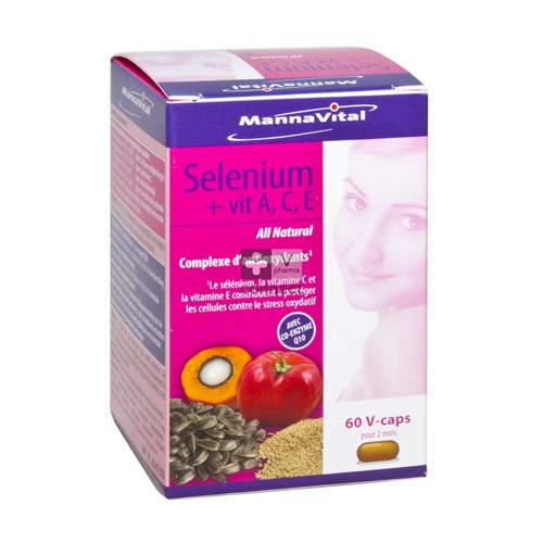 Mannavital Platinum Selenium + Vit A, C, E 60 Gélules