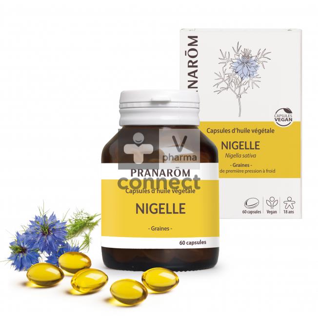 Pranarom Huiles Végétales Nigelle Bio 60 Capsules