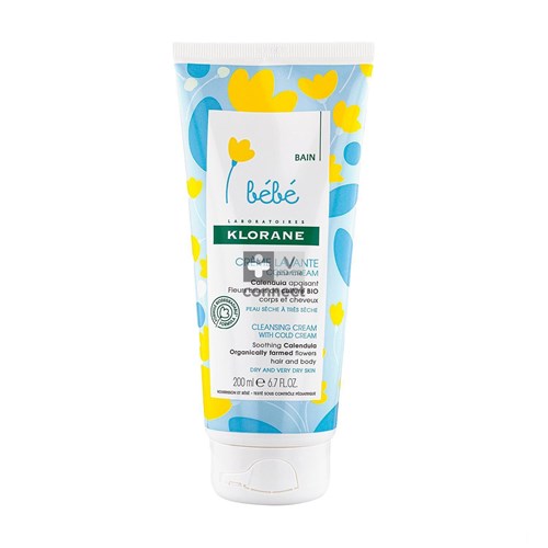 Klorane Bébé Crème Lavante Cold Cream 200 ml