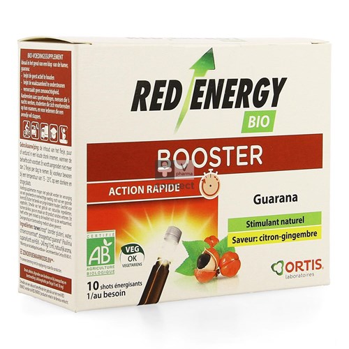 Ortis Red Energy Citroen Gember Bio Z/alc 10x15ml