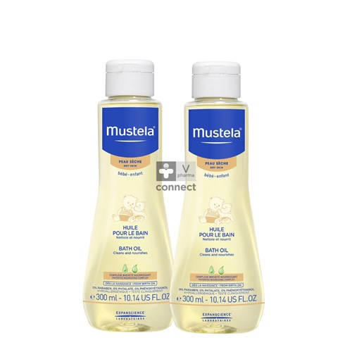 Mustela Bébé Huile De Bain 2 x 300 ml Prix Promo