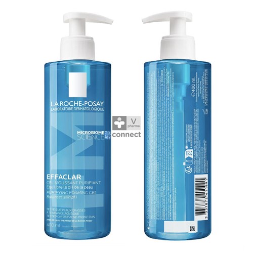 La Roche Posay Effaclar Gel Moussant 400 ml Format Eco