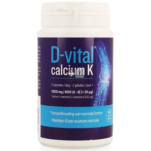 D-vital Calcium K Caps 180