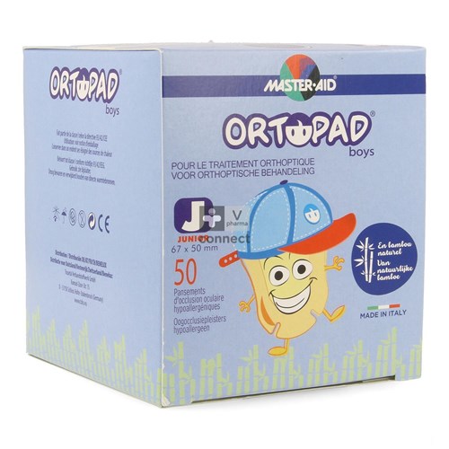 Ortopad Boys Junior Cache Oculaire 50 Pieces 73321