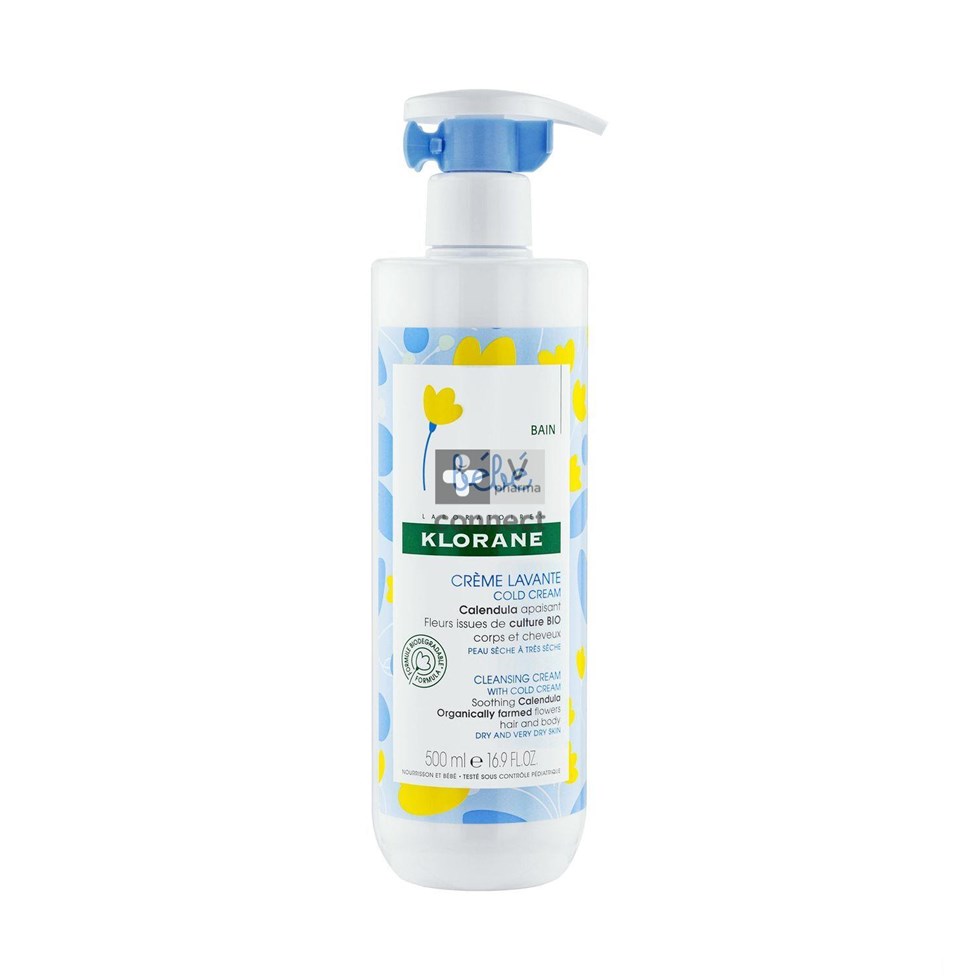 Klorane Bébé Crème Lavante Cold Cream 500 ml
