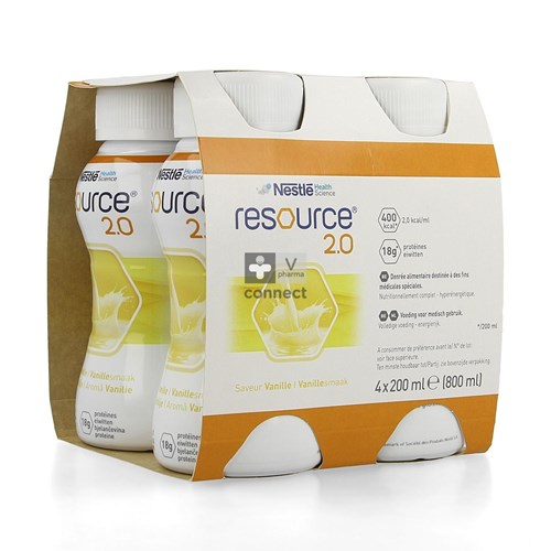 Nestle Resource 2.0 Vanille 4 x 200 ml