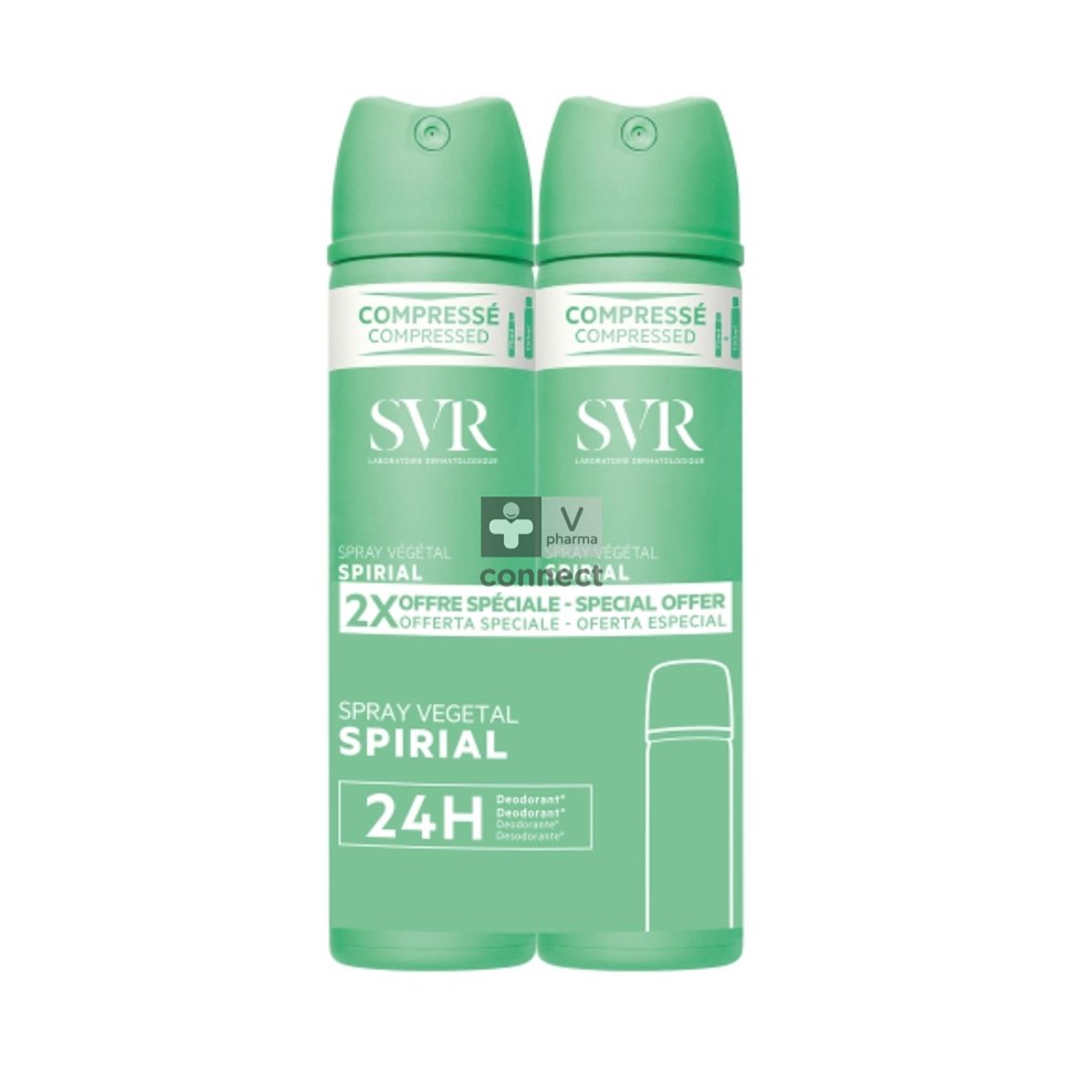 Svr Spirial Duo Deo Spray Vegetal 2X75Ml