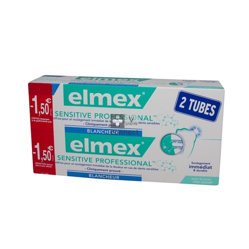 ELMEX® SENSITIVE PROFESSIONAL GENTLE WHITENING TUBE 2X75ML -1.50€