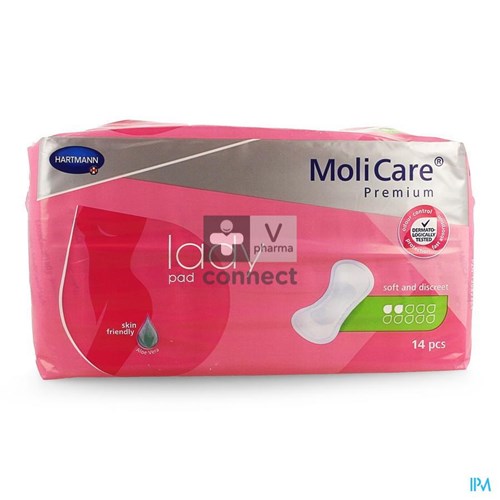 Molicare Premium Lady Pad 2 Drops 26,5 x 11 cm 14 Pièces