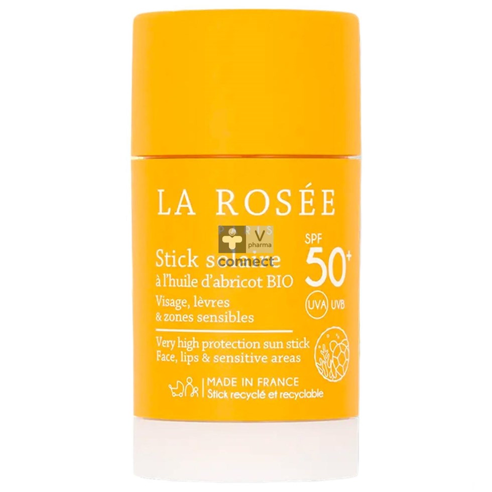 La Rosee Stick Solaire Huile Abric. Bio Spf50+ 18G