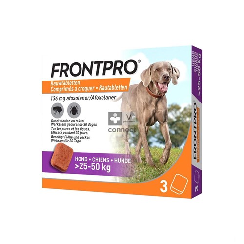 Frontpro 136mg >25-50kg Hond Kauwtabl 3