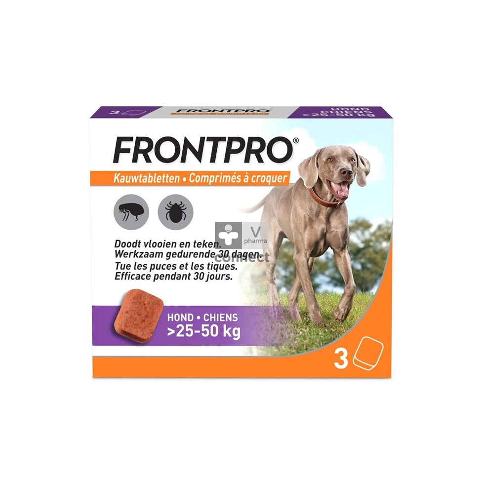 Frontpro 136mg >25-50kg Hond Kauwtabl 3