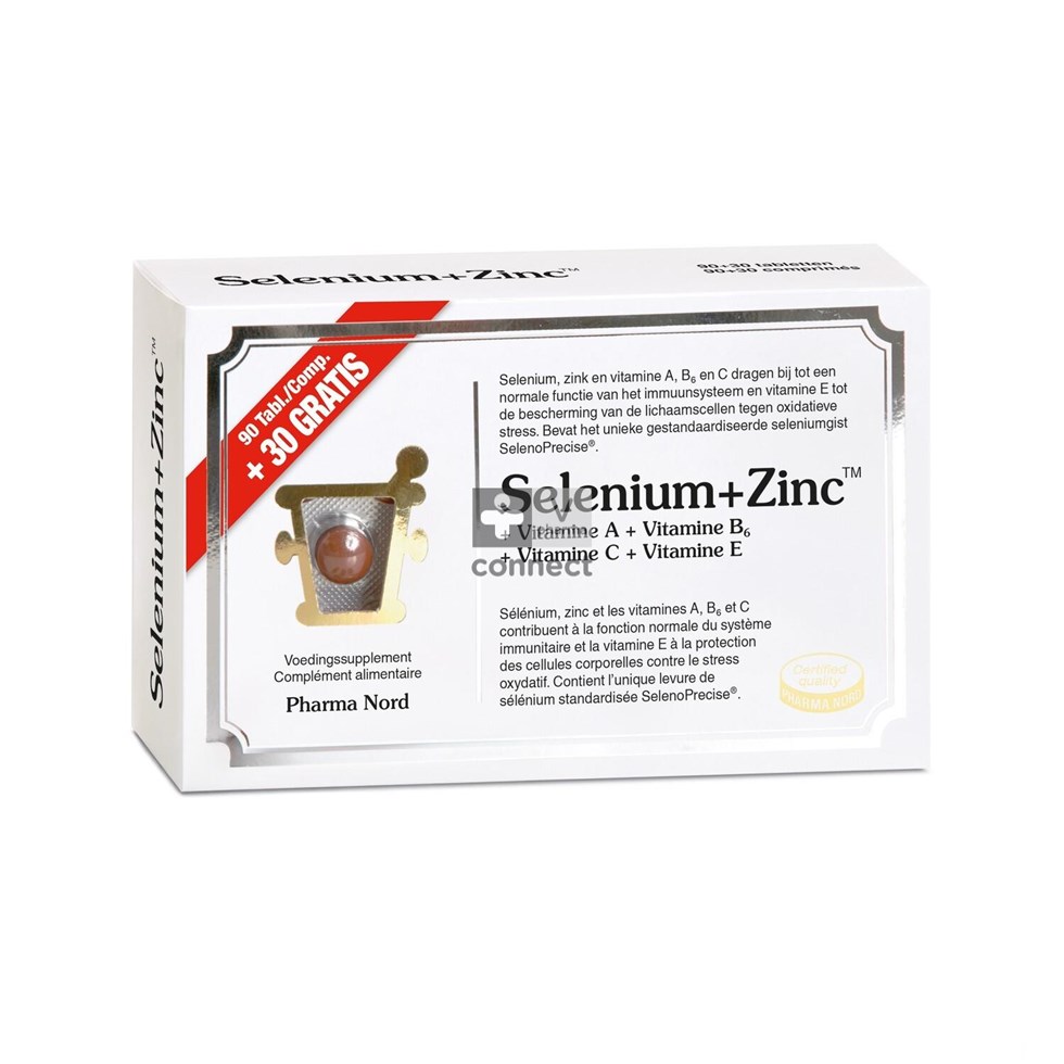 Selenium + Zink 90 tabletten + 30 gratis Pharma Nord