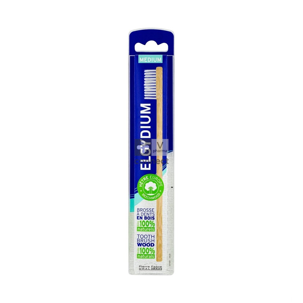 Elgydium Brosse à Dents Bois Eco-Concu Medium