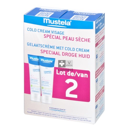 Mustela Bb Cold Cream Gezicht Duo 2x40ml