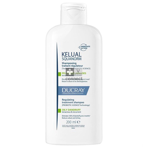Ducray Kelual Squanorm Shampoing Peliculle Grasses 200Ml