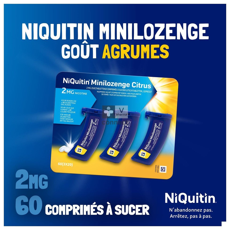 Niquitin Minilozenge Citrus 2mg Zuigtabl 60