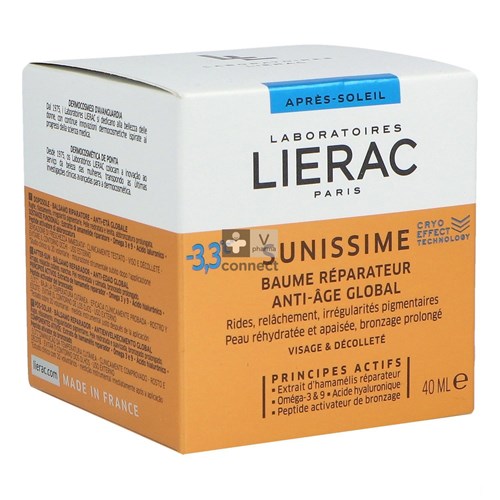 Lierac Sunissime Après-Soleil Baume Réparateur Réhydratant Visage 40 ml