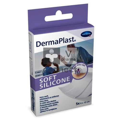 Dermaplast Soft Silicone 6 x 10 cm 5 Pièces