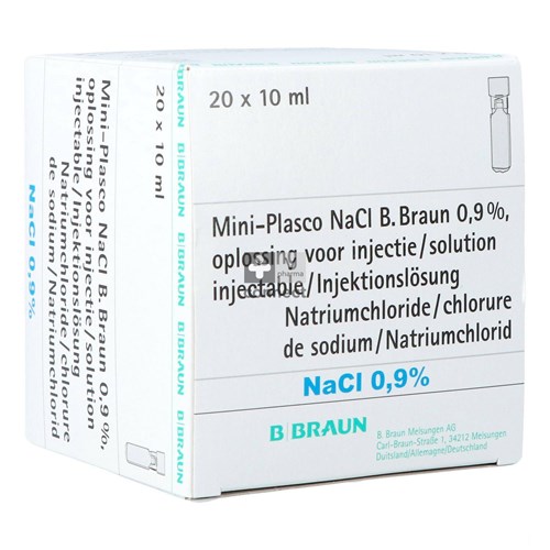 Braun Miniplasco Chlorure Sodique 0.9% 20x10 ml