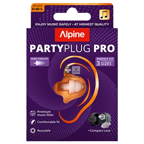 Alpine Partyplug Pro Transparant S+m+l