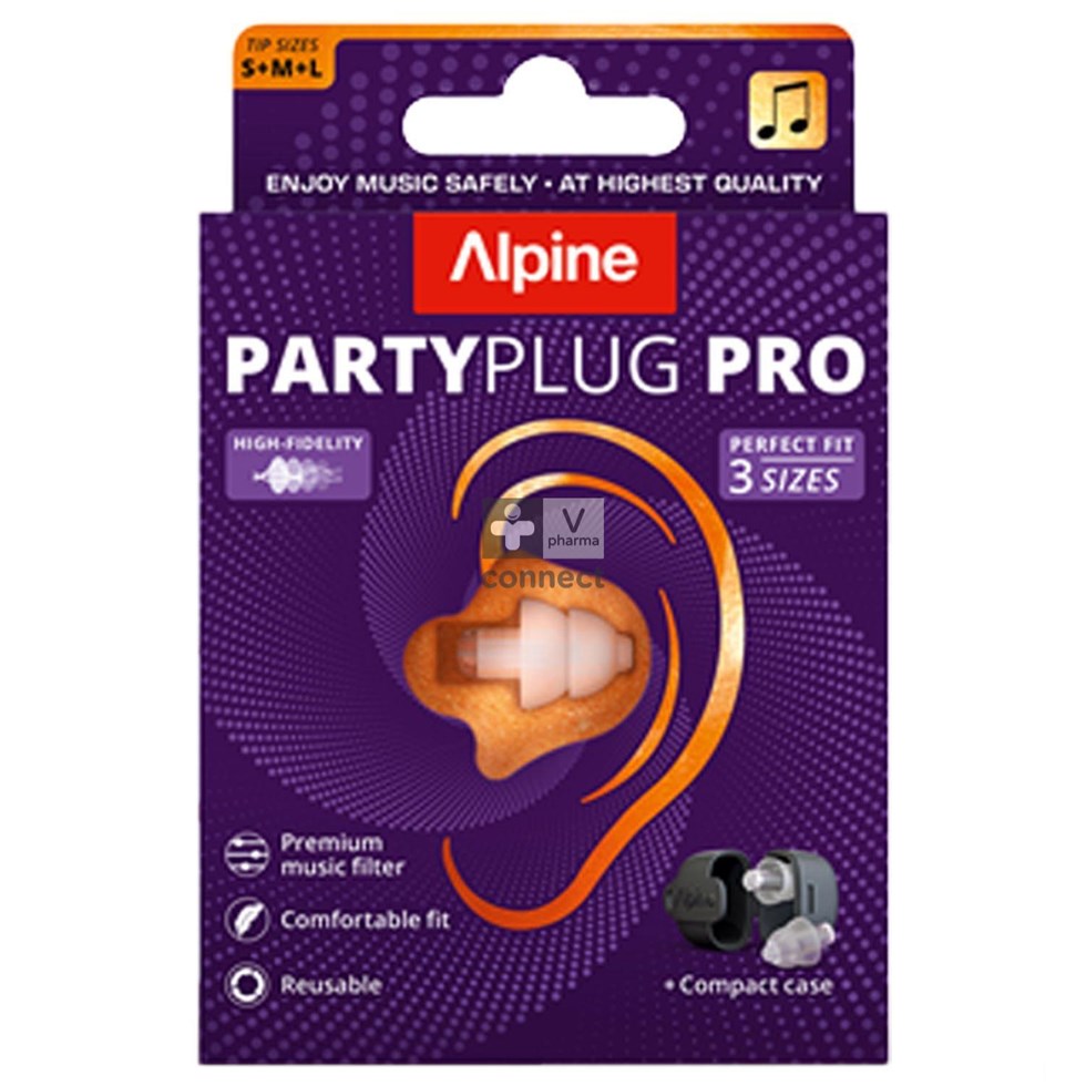 Alpine Partyplug Pro Transparant S+m+l