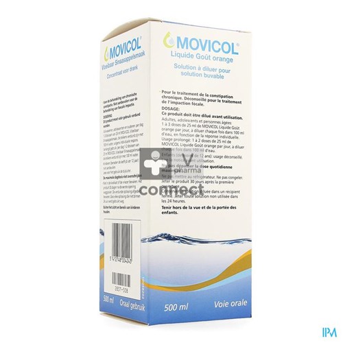 Movicol Liquide Gout Orange  500 ml