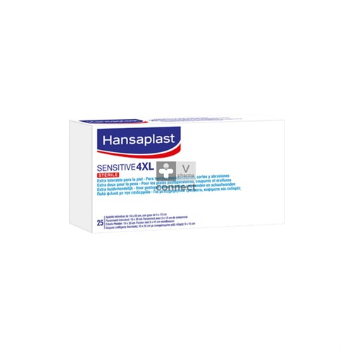 Hansaplast Sensitive Steril 10 x20 cm 25 Pièces