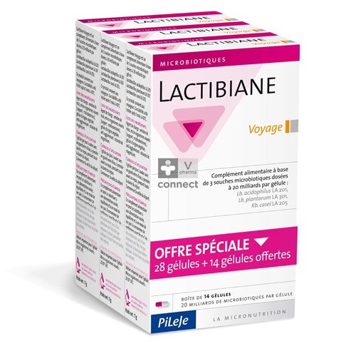 Pileje Lactibiane Voyage 28 + 14 Gélules