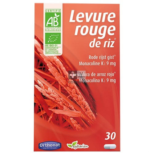 Orthonat Levure de Riz Rouge 30 Gélules