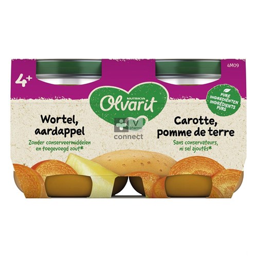 Olvarit Carotte Pomme De Terre 2 x 125 g