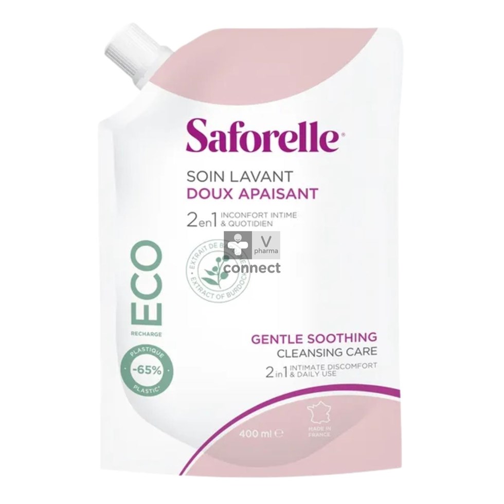 Saforelle Soin Lavant Doux Apaisant Eco Rech.500Ml