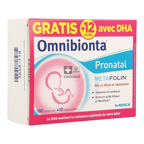 Omnibionta Pronatal Metafol. Comp 90+dha12+meta 12