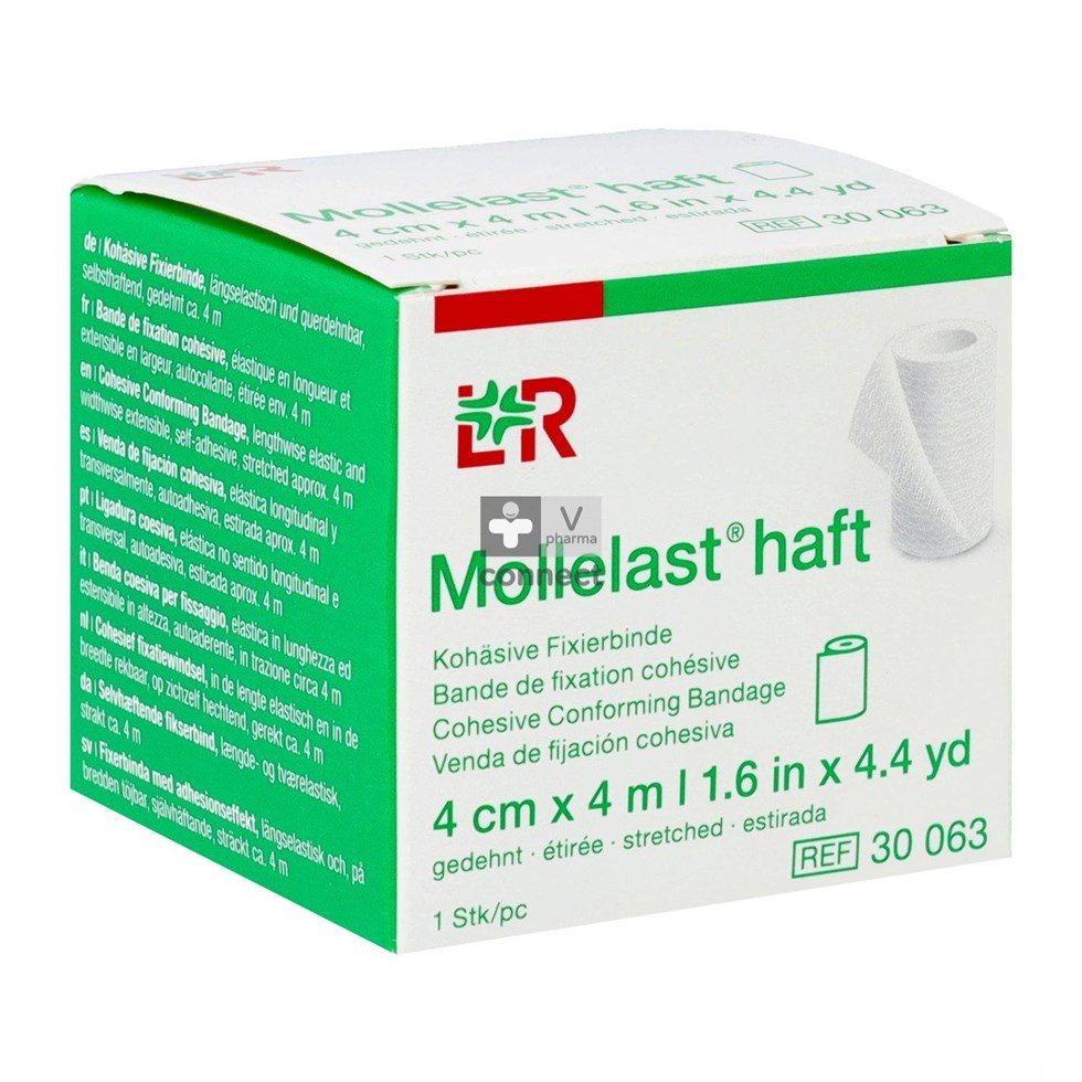 Mollelast Haft Windel Elast Adh 4cmx 4m 30063