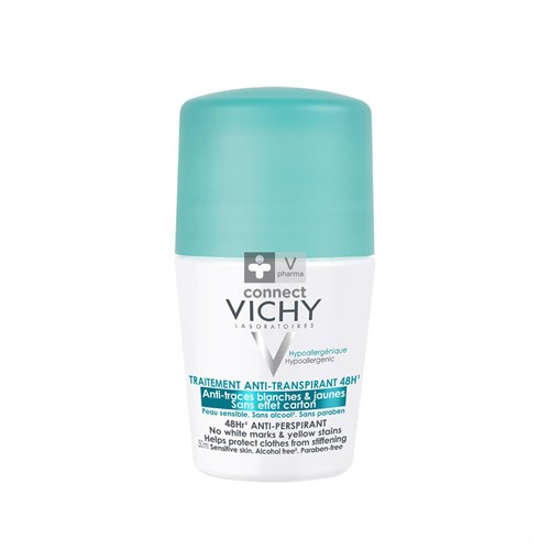 Vichy Deo A/trace Roller 48u 50ml