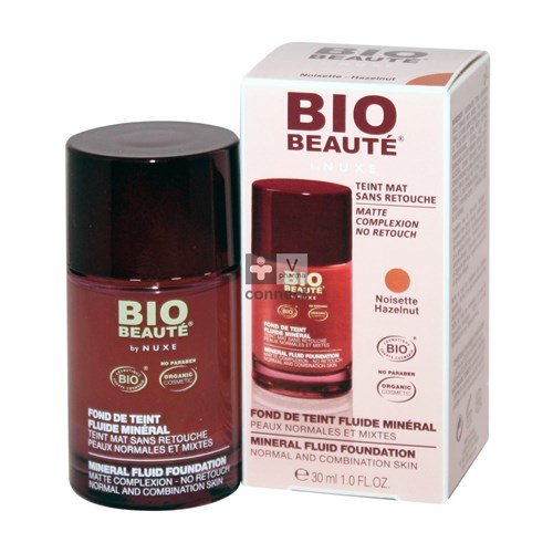 Bio Beauté Nuxe Fond De Teint Fluide Minéral Noisette 30 ml