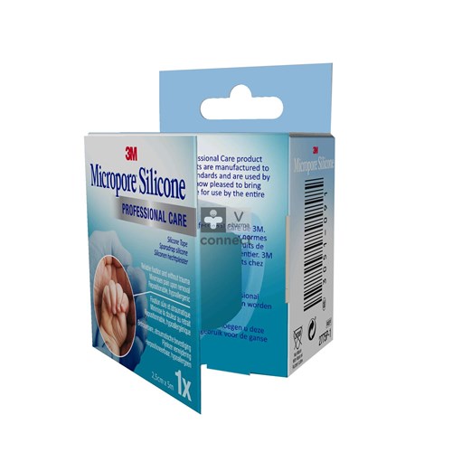 3M Micropore Sparadrap Silicone 2,5 cm x 5 m