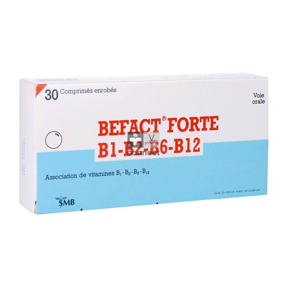 Befact Forte B1-B2-B6-B12 - 30 Omhulde Tabletten